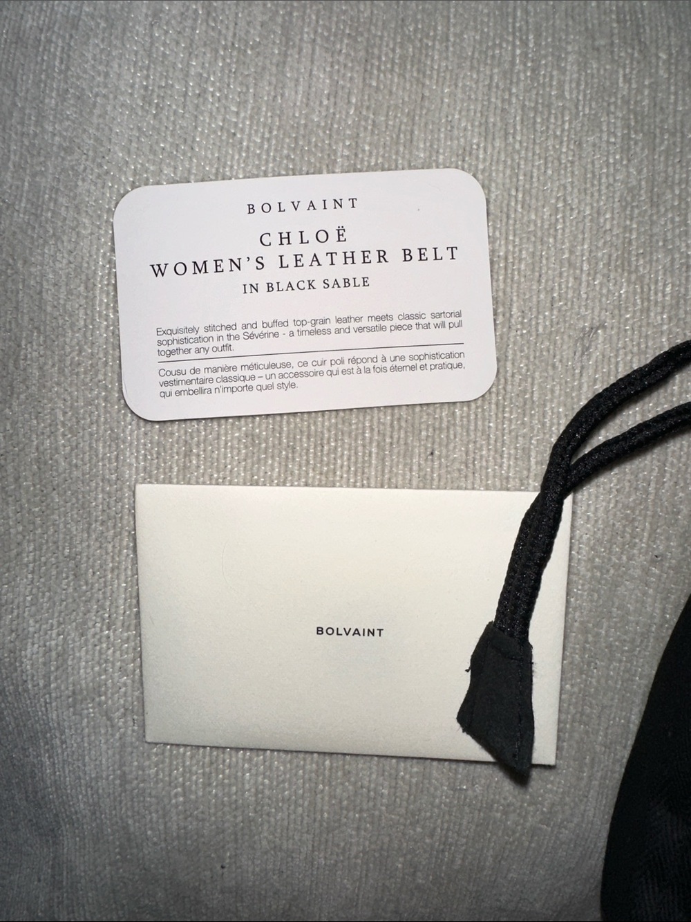 Bolvaint Black Sable 100cm Chloe Women’s leather belt New - Picture 8 of 11